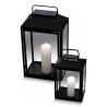\"Royal\" lantern in black metal, glass panels. - Moinat - Standing lamps